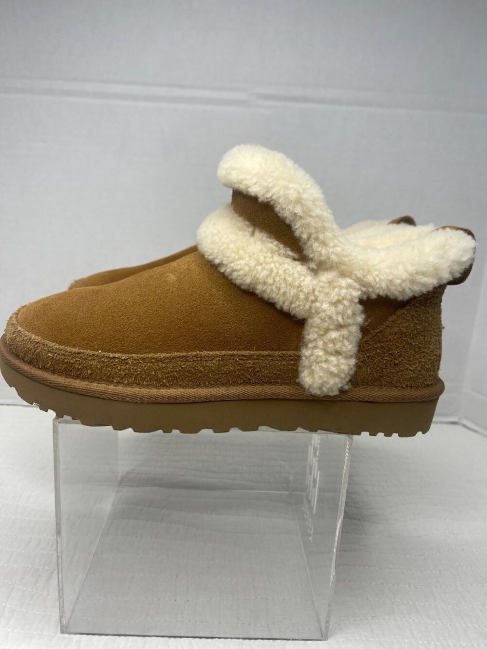 UGG Womens Classic Ultra Mini SpillSeam Chestnut Suede Boots Size 7 US Winter - Picture 4 of 10
